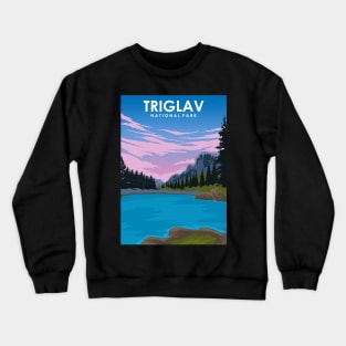 Triglav Solvenia National Park Travel Poster Crewneck Sweatshirt